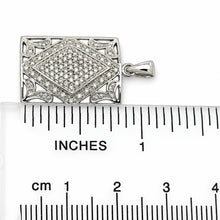 Load image into Gallery viewer, 18k Solid White Gold Diamond Pendant Necklace