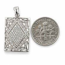 Load image into Gallery viewer, 18k Solid White Gold Diamond Pendant Necklace