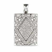 Load image into Gallery viewer, 18k Solid White Gold Diamond Pendant Necklace