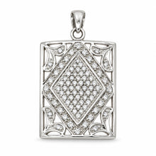 Load image into Gallery viewer, 18k Solid White Gold Diamond Pendant Necklace