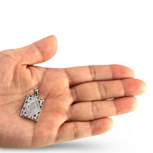 Load image into Gallery viewer, 18k Solid White Gold Diamond Pendant Necklace