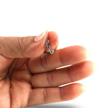 Load image into Gallery viewer, 18k Solid White Gold Diamond Pendant Charm