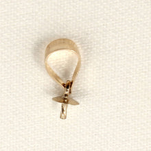 Load image into Gallery viewer, 14K Solid Yellow/White Gold Bail Findings for DIY Pendant Charm