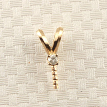 Load image into Gallery viewer, 14K Gold Diamond-Set Rabbit-Ear Pendant Bail for Pearls