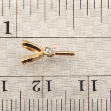 Load image into Gallery viewer, 14K Gold Diamond-Set Rabbit-Ear Pendant Bail for Pearls