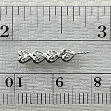 Load image into Gallery viewer, 14K White Gold Diamond-Set Four-Hearts Pendant Bail for Pearls