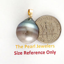 Load image into Gallery viewer, 14k Yellow Gold Raindrop Shaped Tahitian Pearl Pendant