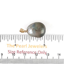 Load image into Gallery viewer, 14kt Yellow Gold Baroque Tahitian Pearl Pendant