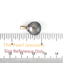 Load image into Gallery viewer, 14K Yellow Gold 11.5mm Baroque Tahitian Pearl Pendant Gray Green