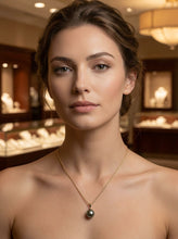 Load image into Gallery viewer, Baroque Silver Gray Tahitian Pearl 14K Yellow Gold Pendant