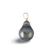 Load image into Gallery viewer, Baroque Tahitian Pearl Blue Green Gray14K Yellow Gold Pendant