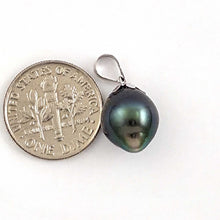 Load image into Gallery viewer, Black Tahitian Pearl Cap Pendant with Chain Options 14k