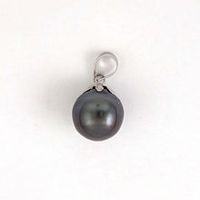 Load image into Gallery viewer, Baroque Black Tahitian Pearl Cap Pendant