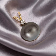Load image into Gallery viewer, 14k Yellow Gold Black Tahitian Pearl &amp; Diamond Pendant
