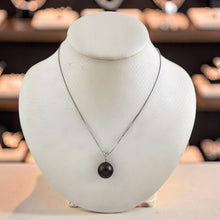 Load image into Gallery viewer, 14k White Gold Black Tahitian Pearl &amp; Diamond Pendant