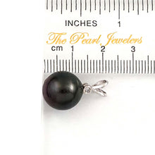 Load image into Gallery viewer, 14k White Gold Black Tahitian Pearl &amp; Diamond Pendant