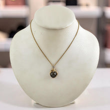 Load image into Gallery viewer, 14k Yellow Gold Feather Black Tahitian Pearl &amp; Diamond Pendant