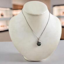 Load image into Gallery viewer, 14k White Gold Diamond &amp; Black Tahitian Pearl Pendant