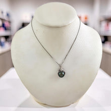 Load image into Gallery viewer, 14k White Gold Diamond &amp; Black Tahitian Pearl Pendant