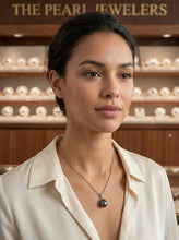 Load image into Gallery viewer, 14k Yellow Gold Baroque Black Tahitian Pearl &amp; Diamond Pendant