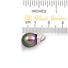Load image into Gallery viewer, 14k White Gold &amp; Diamond Baroque Tahitian Pearl Necklace