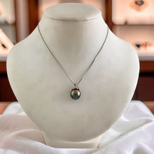Load image into Gallery viewer, 14k White Gold &amp; Diamond Baroque Tahitian Pearl Necklace