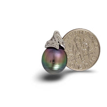 Load image into Gallery viewer, 14k White Gold &amp; Diamond Baroque Tahitian Pearl Necklace