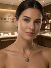 Load image into Gallery viewer, 14k Yellow Gold &amp; Diamond Champagne Tahitian Pearl Pendant
