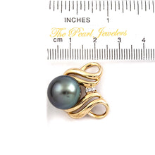 Load image into Gallery viewer, 14k Yellow Gold &amp; Diamond 13.5 mm Tahitian Pearl Pendant