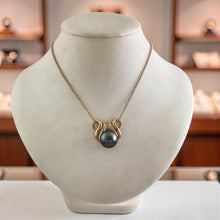 Load image into Gallery viewer, 14k Yellow Gold &amp; Diamond 13.5 mm Tahitian Pearl Pendant