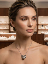 Load image into Gallery viewer, 14k White Gold &amp; Diamond Grey-Tone Tahitian Pearl Pendant