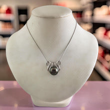 Load image into Gallery viewer, Black Tahitian Pearl Pendant in 14k White Gold &amp; Diamonds