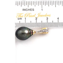 Load image into Gallery viewer, Baroque Black Tahitian Pearl Pendant in 14k Yellow Gold