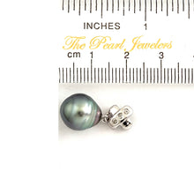 Load image into Gallery viewer, 14k White Gold &amp; Diamond Baroque Black Tahitian Pearl Pendant