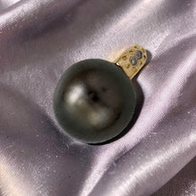Load image into Gallery viewer, Baroque Black Tahitian Pearl &amp; Diamond Dimpled-Bail Pendant