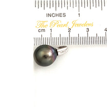 Load image into Gallery viewer, Baroque Black Tahitian Pearl &amp; Diamond Dimpled-Bail in White Gold