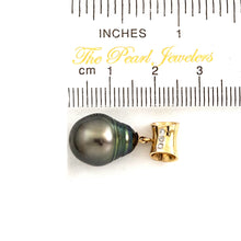 Load image into Gallery viewer, 14k Yellow Gold Cuff &amp; Diamond Baroque Tahitian Pearl Pendant