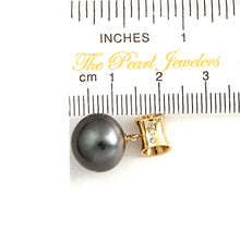 Load image into Gallery viewer, 14k Yellow Gold Tunnel &amp; Diamond 12.4 mm Tahitian Pearl Pendant