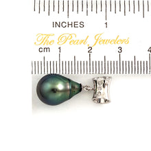 Load image into Gallery viewer, 14k White Gold Cuff &amp; Diamond Baroque Tahitian Pearl Pendant