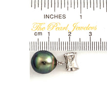 Load image into Gallery viewer, 14k White Gold Cuff &amp; Diamond Baroque Tahitian Pearl Pendant