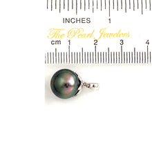 Load image into Gallery viewer, 14k Solid White Gold Star-Bale &amp; Diamond Baroque Black Tahitian Pearl Pendant