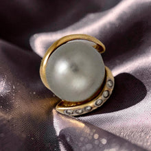 Load image into Gallery viewer, 14k Solid Yellow Gold “S” Bale &amp; Diamond Silver-Tone Tahitian Pearl Pendant