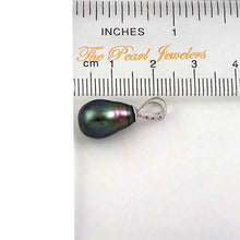 Load image into Gallery viewer, 14k Solid White Gold Bail &amp; Diamond Baroque Tahitian Pearl Pendant