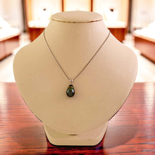 Load image into Gallery viewer, 14k Solid White Gold Bail &amp; Diamond Baroque Tahitian Pearl Pendant