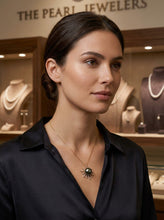 Load image into Gallery viewer, Tahitian Pearl Sunburst Diamond Pendant