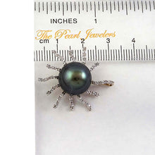 Load image into Gallery viewer, Tahitian Pearl Sunburst Diamond Pendant