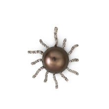 Load image into Gallery viewer, 14k Yellow Gold &amp; 42-Diamond Chocolate Tahitian Celestial Starburst Pendant