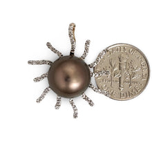 Load image into Gallery viewer, 14k Yellow Gold &amp; 42-Diamond Chocolate Tahitian Celestial Starburst Pendant