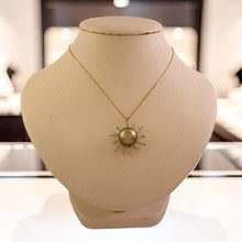 Load image into Gallery viewer, 14k Yellow Gold &amp; 42-Diamond Tahitian Ocean Sun Ray Pendant