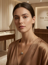 Load image into Gallery viewer, 14k Yellow Gold &amp; 6-Diamond Silver-Tone Baroque Pearl Pendant
